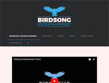 Tablet Screenshot of birdsongentertainment.com